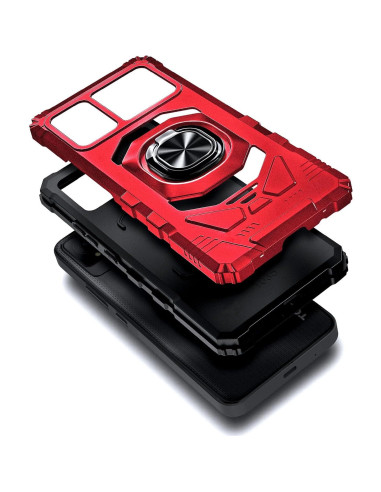 Funda protectora TCL K11 T432W con soporte de anillo Rojo