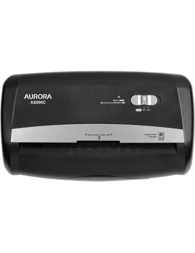 Aurora AS890C Trituradora de Papel Corte Cruzado 8 Hojas