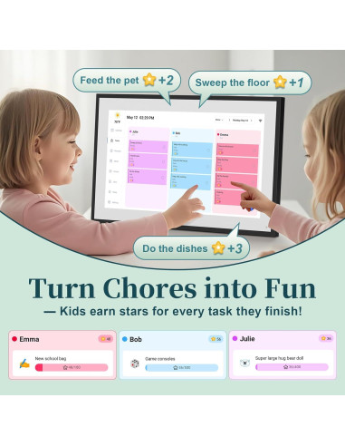 Calendario Digital de Pared BQQJDD 21.5" Pantalla Táctil 2025