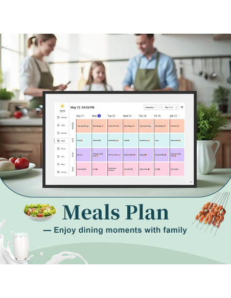 Calendario Digital de Pared BQQJDD 21.5" Pantalla Táctil 2025