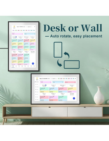 Calendario Digital de Pared BQQJDD 21.5" Pantalla Táctil 2025