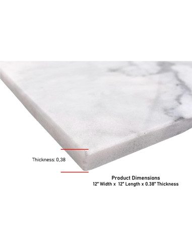 Azulejo de Mármol Carrara Tenedos 30.48x30.48 cm Mate