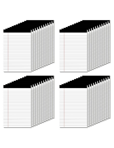 Bloc de Notas Legales Nichela 5x8" 48 Paquete 30 Hojas 80GSM