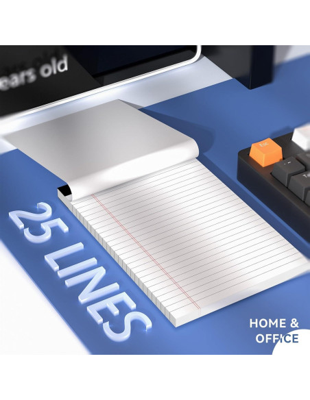 Bloc de Notas Legales Nichela 5x8" 48 Paquete 30 Hojas 80GSM