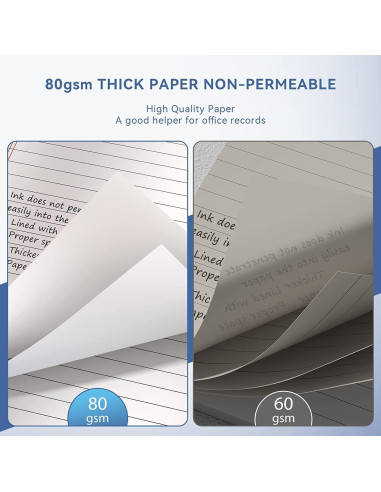 Bloc de Notas Legales Nichela 5x8" 48 Paquete 30 Hojas 80GSM