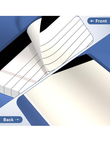 Bloc de Notas Legales Nichela 5x8" 48 Paquete 30 Hojas 80GSM