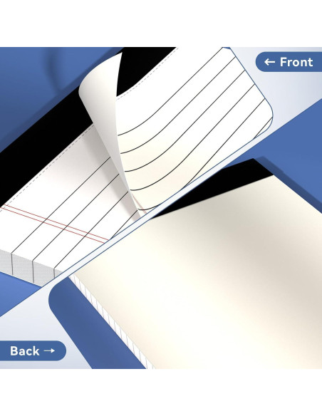 Bloc de Notas Legales Nichela 5x8" 48 Paquete 30 Hojas 80GSM