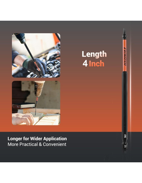 Juego de 10 Puntas Cuadradas LOZAGU de Acero S2 10.16 cm