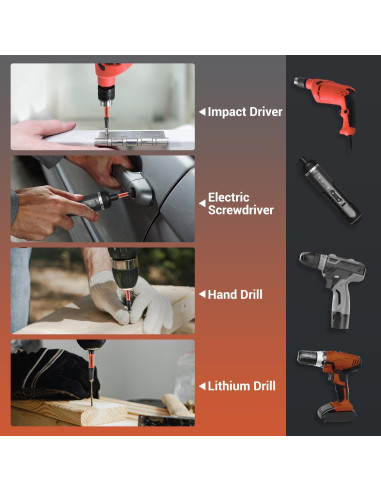 Juego de 10 Puntas Cuadradas LOZAGU de Acero S2 10.16 cm