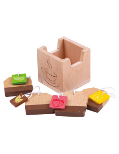 Bolsitas de Té de Madera Bigjigs Toys - Set de 5 Piezas