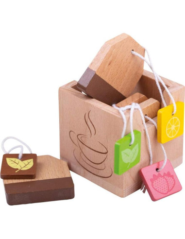 Bolsitas de Té de Madera Bigjigs Toys - Set de 5 Piezas