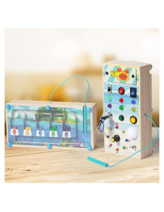 Tablero Ocupado Montessori Hefei - Juguete Sensorial LED y Laberinto