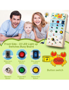 Tablero Ocupado Montessori Hefei - Juguete Sensorial LED y Laberinto 2