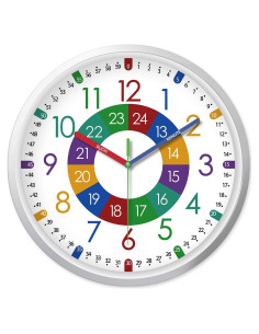 Reloj de Aprendizaje XFM Silencioso 20.32 cm para Niños