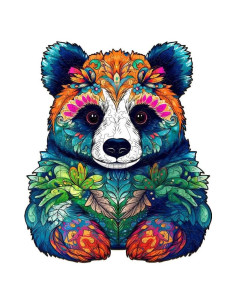 Rompecabezas de Madera Panda Jigfoxy 170 Piezas 24.4x29cm