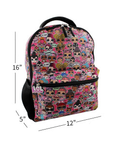 Mochila Escolar L.O.L. Surprise! 40 cm Niñas Negro/Rosa 2