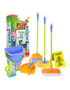 Set de Limpieza Kidzlane para Niños - Escoba y Mopa Realista