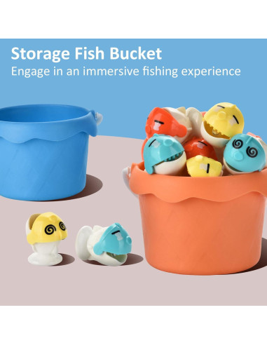 Juego de Pesca Magnético Jovarous 45 Peces 8 Cañas 0.95kg