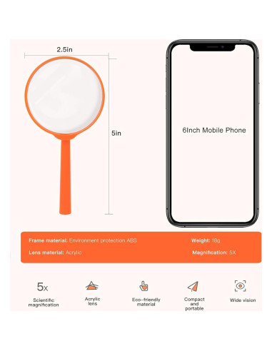 Gafas de Aumento para Niños IRCHLYN 24 Piezas 5X Coloridas