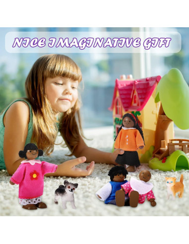 Juego de Casa de Muñecas de Madera Skylety 10 Piezas