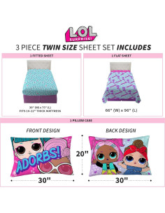 Juego de Sábanas Individual LOL Surprise Franco Kids - 3 Piezas 2
