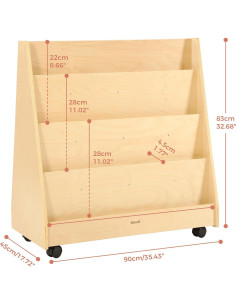 Estantería Montessori Doble Cara Bateso para Niños 90cm 2