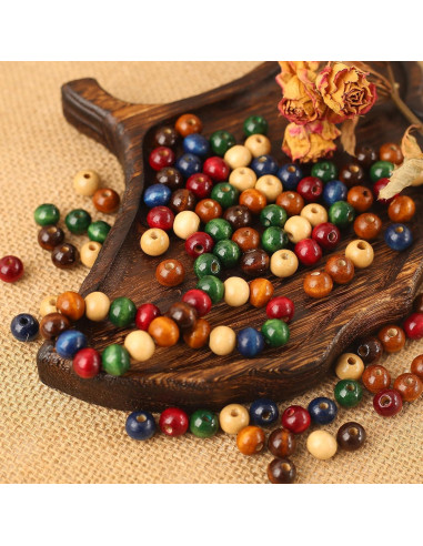 Perlas de Madera Coloridas Dahi 1000pcs 8mm para Manualidades