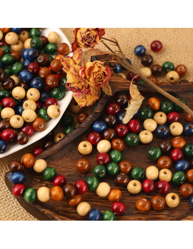 Perlas de Madera Coloridas Dahi 1000pcs 8mm para Manualidades