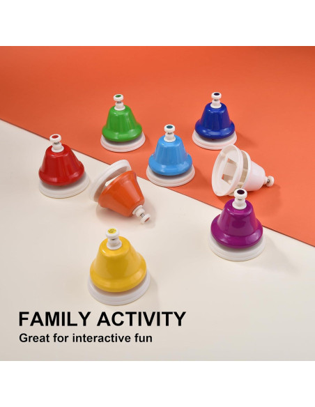 Campanas de Escritorio HILAZA 8 Notas Musicales para Niños