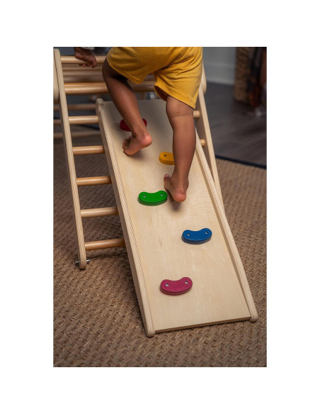 Avenlur Vicus 4 en 1 Gimnasio de Escalada de Madera para Niños