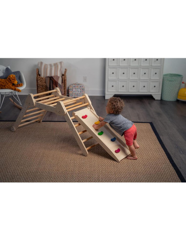 Avenlur Vicus 4 en 1 Gimnasio de Escalada de Madera para Niños