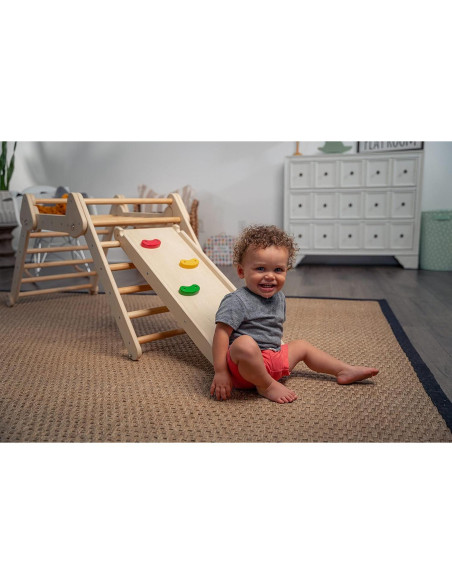 Avenlur Vicus 4 en 1 Gimnasio de Escalada de Madera para Niños