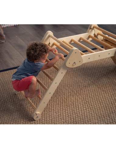 Avenlur Vicus 4 en 1 Gimnasio de Escalada de Madera para Niños