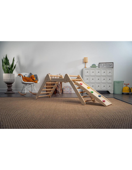 Avenlur Vicus 4 en 1 Gimnasio de Escalada de Madera para Niños