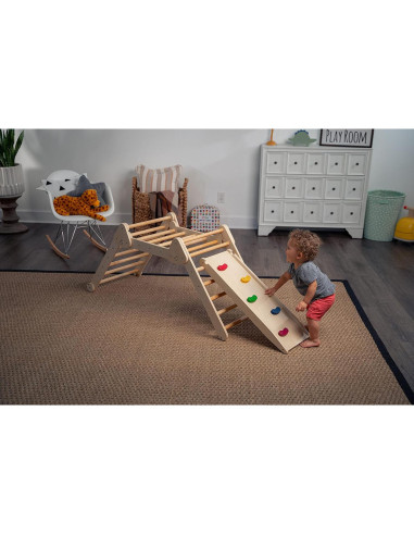 Avenlur Vicus 4 en 1 Gimnasio de Escalada de Madera para Niños