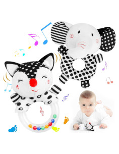 Sonajeros para Bebés FPVERA Elefante Negro 0-6 Meses