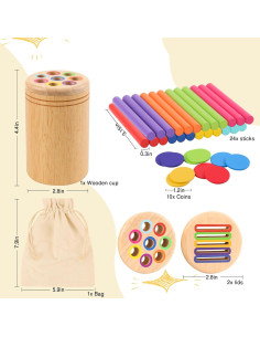 Juguetes Montessori de Madera Ranqibo para Niños 1-3 Años 2