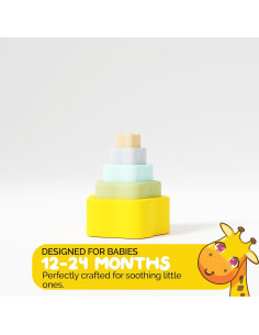 Juguete de Apilamiento Silicona Muqee Peeko Estrella 11.4cm 2