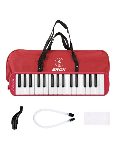 Melódica EROK 32 Teclas Roja con Bolsa de Transporte