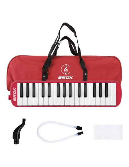 Melódica EROK 32 Teclas Roja con Bolsa de Transporte