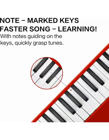 Melódica EROK 32 Teclas Roja con Bolsa de Transporte