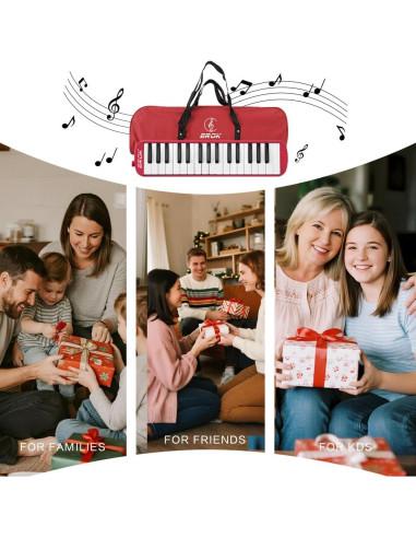 Melódica EROK 32 Teclas Roja con Bolsa de Transporte
