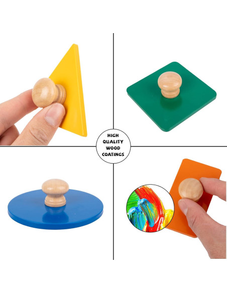 Rompecabezas Montessori de Madera 5 Formas Geométricas 20.8cm