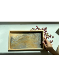 Juego de 5 Bandejas de Bambú Natural Hammont - Decorativas y Funcionales 2