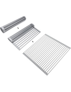 Estante de Secado de Platos Plegable Ahyuan 44.5x40 cm Gris 2