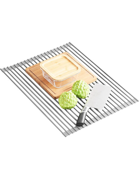 Estante de Secado de Platos Plegable Ahyuan 44.5x40 cm Gris