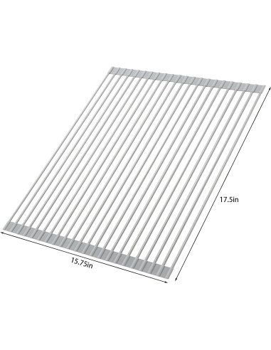 Estante de Secado de Platos Plegable Ahyuan 44.5x40 cm Gris