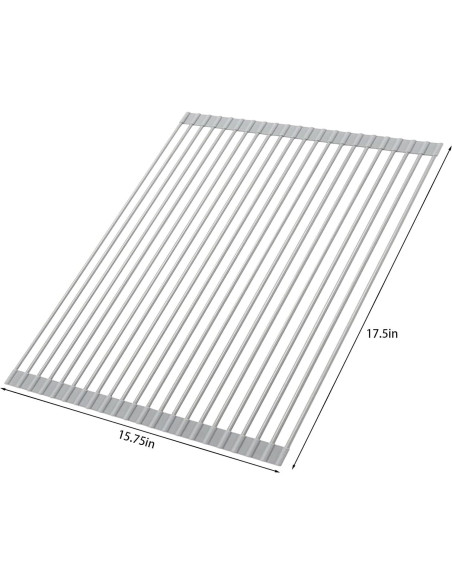 Estante de Secado de Platos Plegable Ahyuan 44.5x40 cm Gris