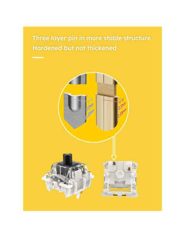 Interruptores GATERON G Black Pro 3.0 60gf 35PCS Lineales