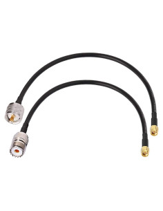 Cables Coaxiales RG58 SMA Macho a UHF 30cm 2-Pack Bingfu
